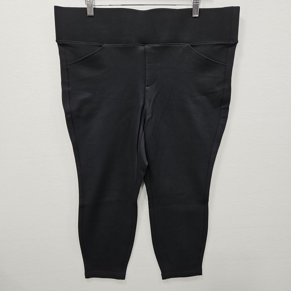 Torrid Pixie Pants 2X Short Black Skinny Leg High Rise Pull On Stretch Ponte